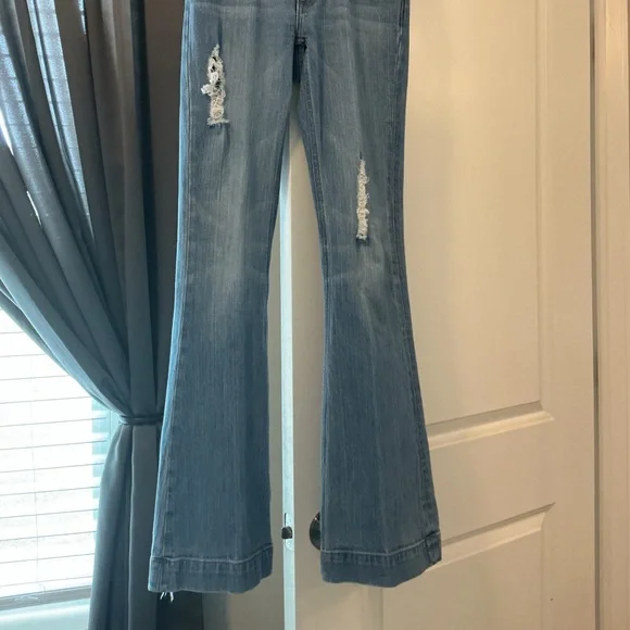 Kimes Ranch Blue Flare Wide Leg Jeans - Picture 4 of 4